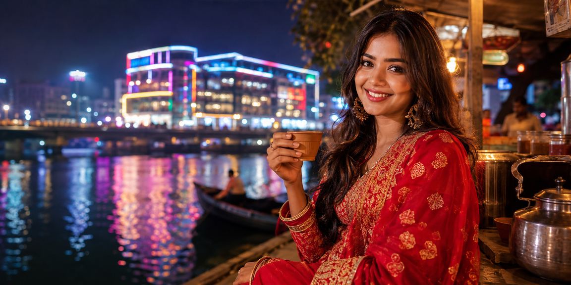 ময়মনসিংহে নিয়ন আলোয় অনলাইন ডিপোজিট প্রক্রিয়ার দৃশ্য